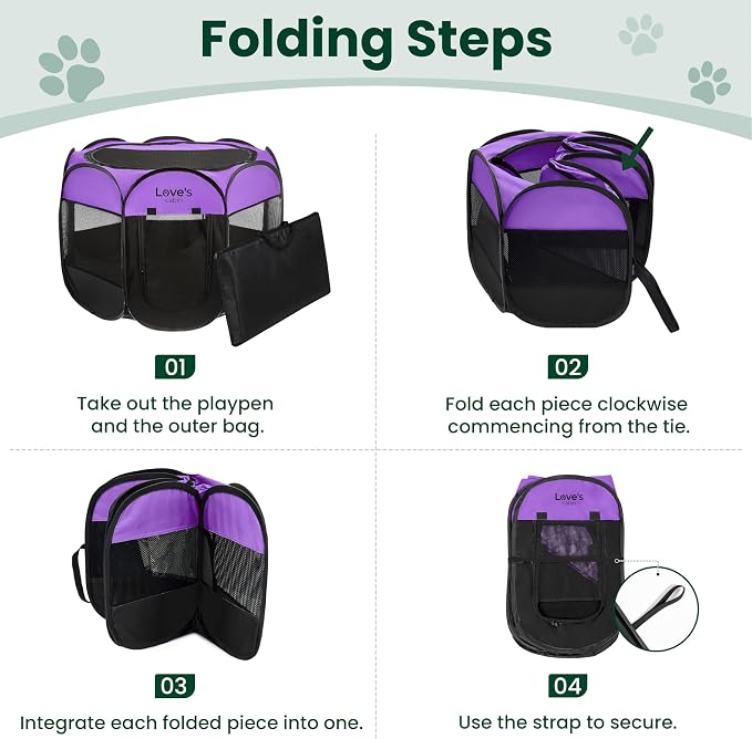 Love's cabin Pet Puppy Dog Playpen, Small Dog Tent Crates Cage Indoor/Outdoor - Image 8