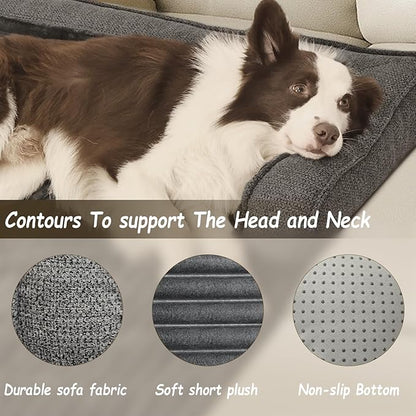 WINDRACING Luxury Dog Couch Bed, Washable Calming Dog Couch Cover, Couch - Image 2