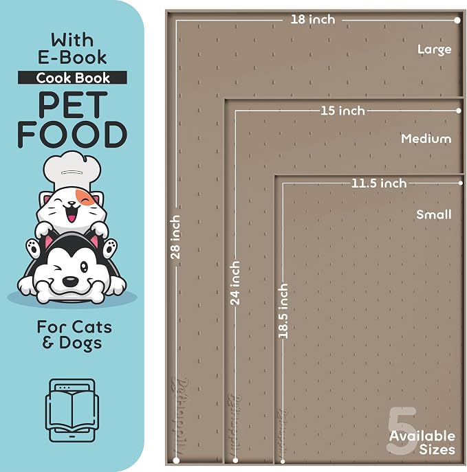 Dog Food Mat - Raised Edges Dogs Mat - Image 2