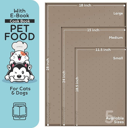 Dog Food Mat - Raised Edges Dogs Mat - Image 2