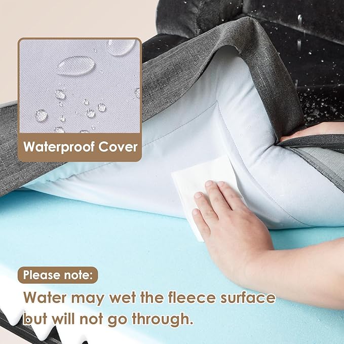 EHEYCIGA Orthopedic Dog Bed for Small Dogs, Waterproof Memory Foam Small Pet - Image 3