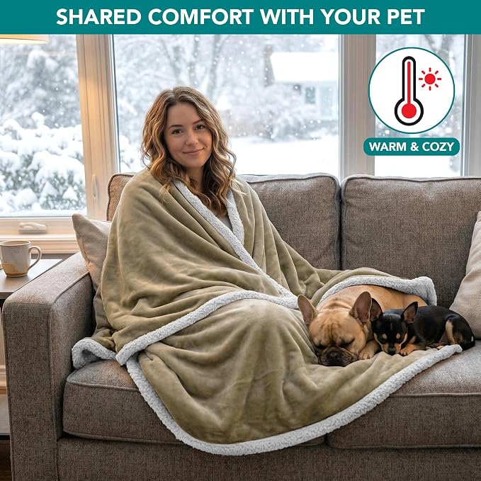 PetAmi Waterproof Dog Blanket for Queen Bed Large XL Dog Throw for Couch Cover - Image 4