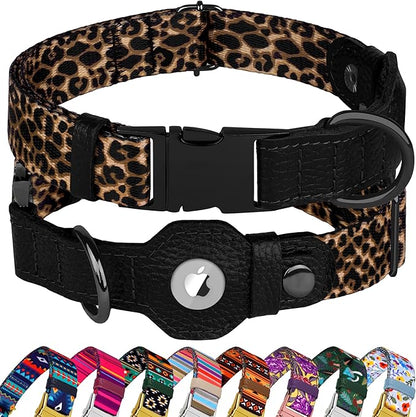 AirTag Dog Collar for Small Medium Large Breed by BUDKAS