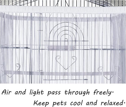 Tamu style Bird Cage Seed Catcher, Stretchy Form Fitting Mesh Skirt Cover - Image 3