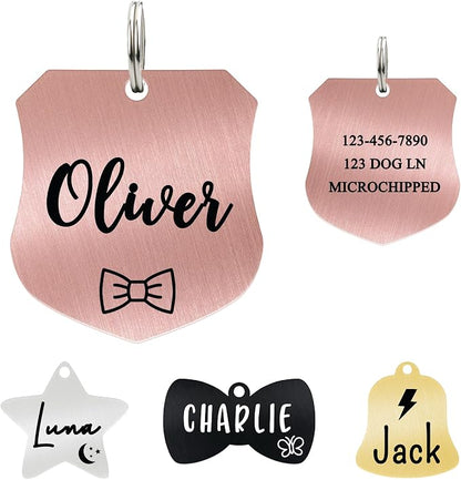 Ultra Joys Cat ID Tag Personalized Pet Tags, Durable Stainless Steel Small Pet by UltraJoys