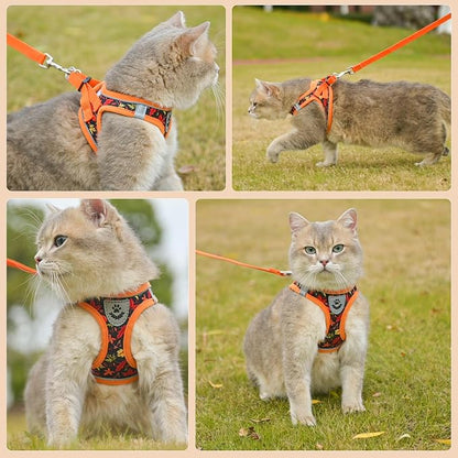 SCENEREAL Fall Thanksgiving Cat Harness and Leash Set Escape Proof, Soft Mesh - Image 6