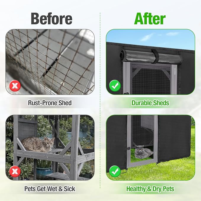 Kingling Outdoor Cat House Cover Weatherproof, Thermal Covers - Image 6