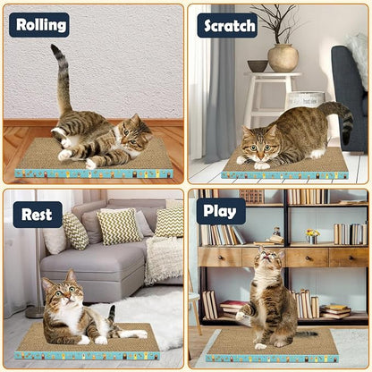 Cardboard Cat Scratcher 3 Pack Refill Reversible Cat Scratching Pad Durable Cat - Image 7