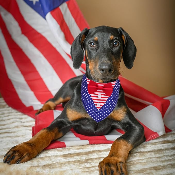 ADOGGYGO American Flag Dog Tuxedo Bandana - Image 4