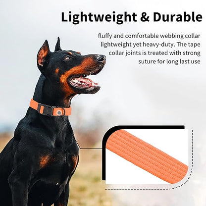 lynxking Dog Collar Soft Padded Breathable Cotton Solid Color Strong Adjustable - Image 5