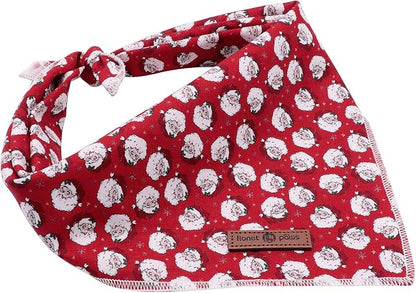 Lionet Paws Christmas Dog Bandana Washable Cotton Handkerchief Scarf Triangle - Image 5