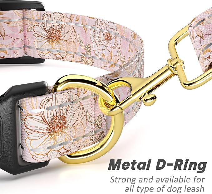 Reflective Dog Collar for Extra Small Dogs, Cute Flower Theme Adjustable - Image 5