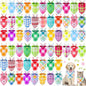Sweetude 60 Pcs Spring Plaid Dog Bandanas Bulk Spring Pet Scarf Bibs Adjustable by Sweetude