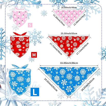 30 Pcs Winter Dog Bandanas Bulk Stitch Dog Bandanas - Image 2