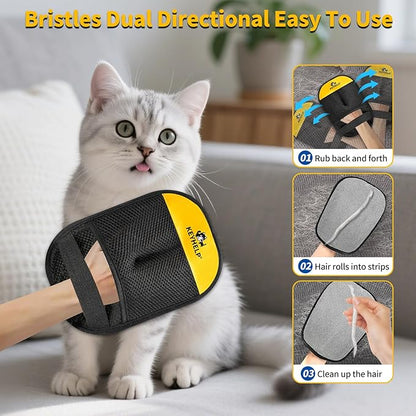 2PCS Pet Hair Removal Gloves for Dogs & Cats, Newly Upgraded Reusable - Image 3