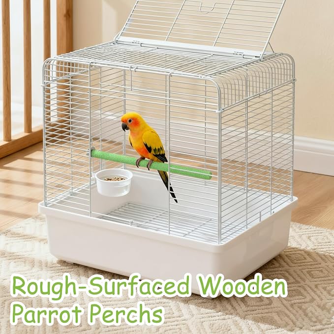3 Pcs Wood Bird Cage Perch Parrot Perch Stand, Wood Perches Toy Platform Paw - Image 4