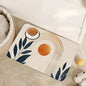Sun Boho Leaf Dog Cat Food Mat, Absorbent Pet Feeding Mat by Unknown