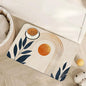 Sun Boho Leaf Dog Cat Food Mat, Absorbent Pet Feeding Mat by Unknown