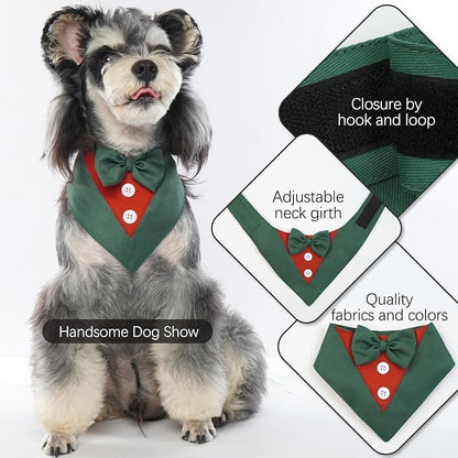 FUAMEY Dog Tuxedo Christmas for Medium Dogs, Dog Formal Suit Dogs Attire Pet - Image 5