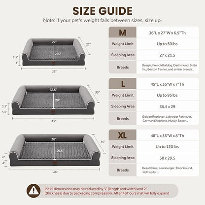 Large Dog Beds Large Sized Dogs 45x35x7 Inch, Orthopedic XXL XL Dog Bed - Image 7