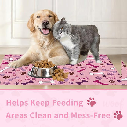 Dog Feeding Mat 20 x 12 Inch, Waterproof Non Slip Rubber Pet Bowl Pad Mat - Image 6