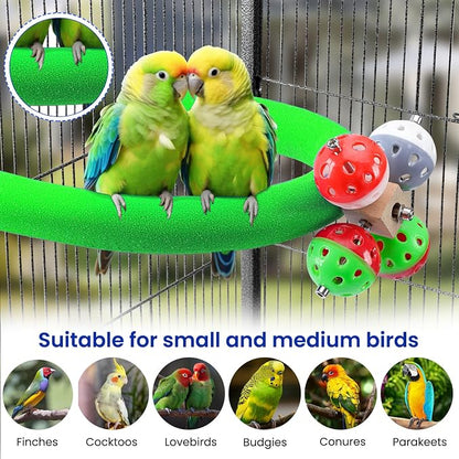 U Shape Parrot Perch Stand Toy Bird Platform Sand Paw Grinding Clean Stick - Image 4