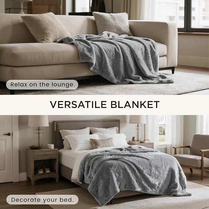 gogobunny Waterproof Bed Blanket, Reversible Sherpa Fleece Throw Blanket - Image 7