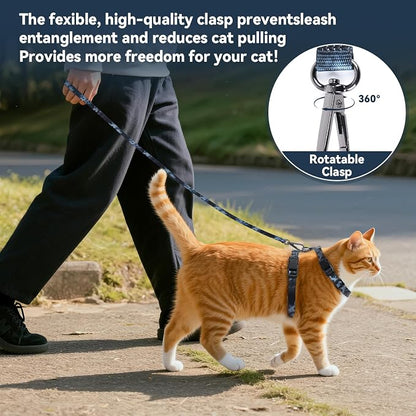 Cat Harness and Leash Set, 3-in-1 Escape Proof Adjustable, Comfortable Soft - Image 4