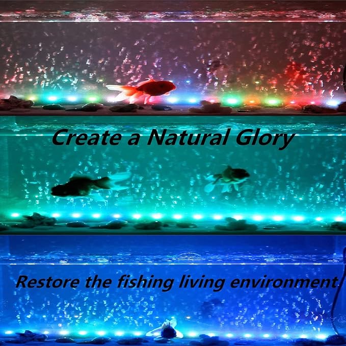 LED Aquarium Light, 23 inches Fish Tank Light RGB Color Underwater light - Image 7