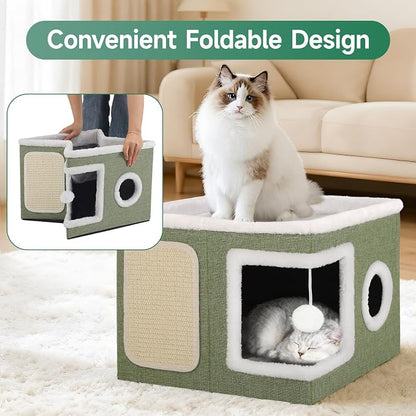 Shikha Cat Beds for Indoor Cats, Large Cat Cave - Image 5