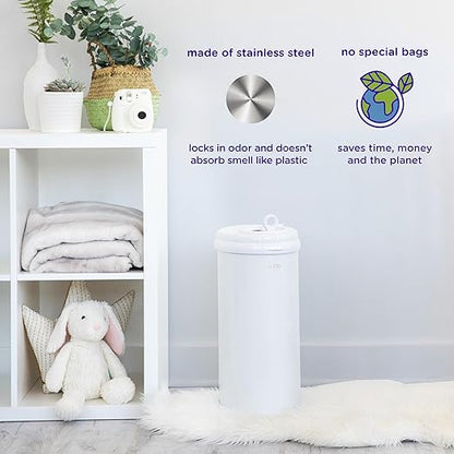 Ubbi Stainless Steel Diaper Pail, Odor Locking, No Special Bag Required - Image 4