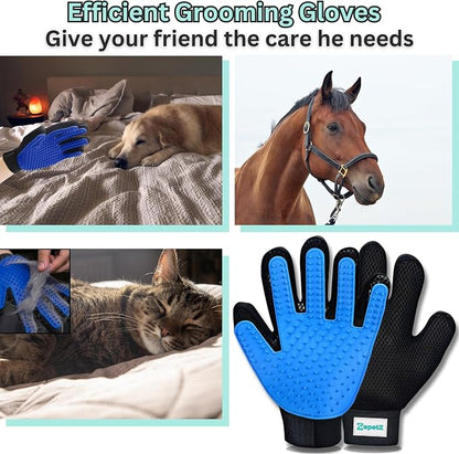 Pet Hair Remover Glove – Blue, Reusable Grooming Glove - Image 7