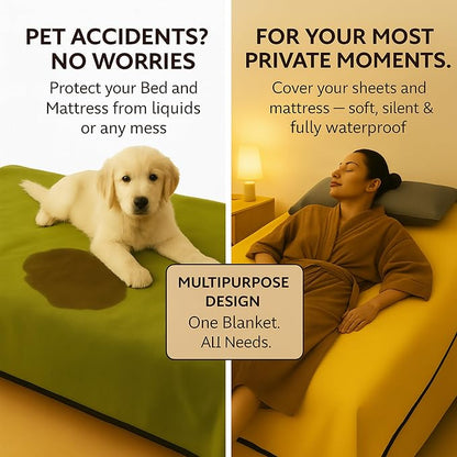 Waterproof Blanket for Bed or Couch – Soft and Leakproof Waterproof Throw - Image 2