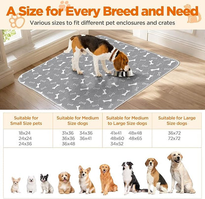 Washable Pee Pads for Dogs, Fast Absorbent Dog Pee Pads for Crate Pet Training - Image 2