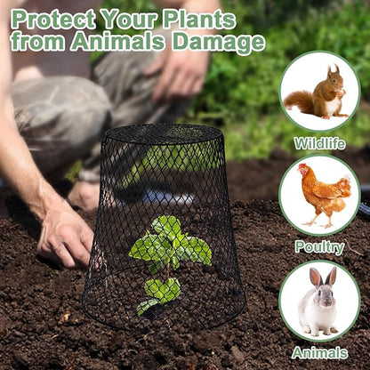 20 Pcs 9"×9" Chicken Wire Plant Protectors from Animals, Plant Cage Garden - Image 6