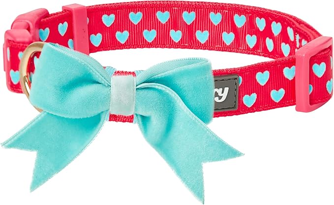 Blueberry Pet Dog Collar with Bowtie, Neck 14.5-20" Adjustable by BlueberryPet