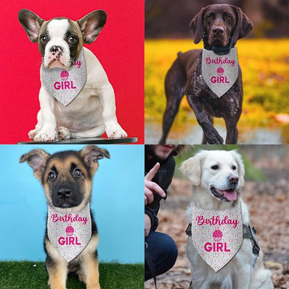 Dog Birthday Bandana Birthday Girl Pet Scarf Bibs Accessories Party Supplies - Image 4