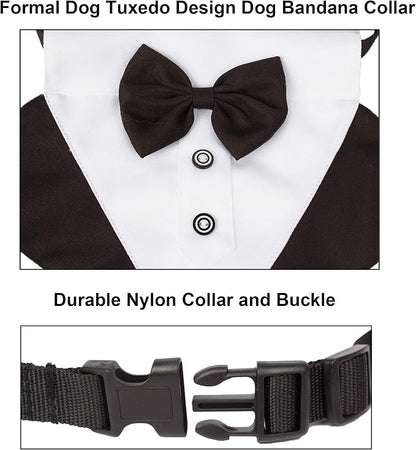 ADOGGYGO Formal Dog Tuxedo Wedding Puppt Bandana Collar - Image 5