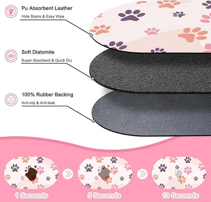 Large Pet Feeding Mat – 28''x17'' Absorbent Dog Mat - Image 2