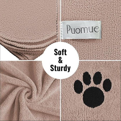 Microfiber Dog Towels for Drying Dogs, Super Absorbent and Soft Pet Grooming - Image 2