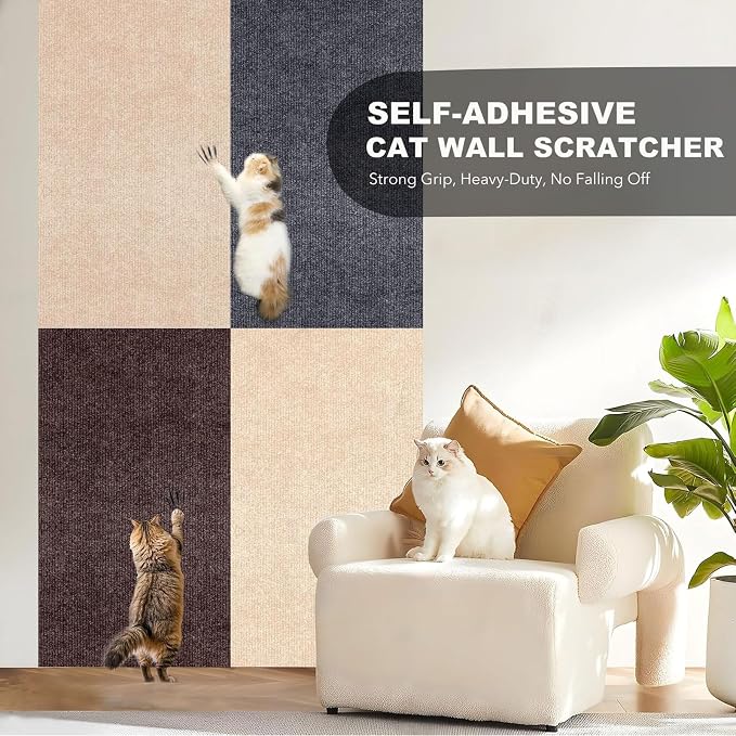 118"X15.8" Self-Adhesive Cat Scratching Mat, Couch Protector from Cat Claws - Image 4