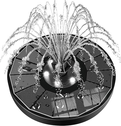 SZMP Solar Water Fountain Upgraded 100% Glass Panel, 3.5W Solar Powered by SZMP