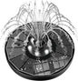 SZMP Solar Water Fountain Upgraded 100% Glass Panel, 3.5W Solar Powered by SZMP