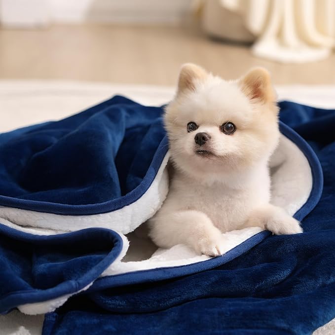 gogobunny Dog Blanket, Waterproof Reversible Sherpa Fleece Throw Blanket - Image 6