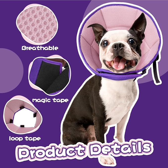 Dog Cone Collar Soft Cone for Medium Dogs After Surgery Adjustable Elizabethan - Image 4