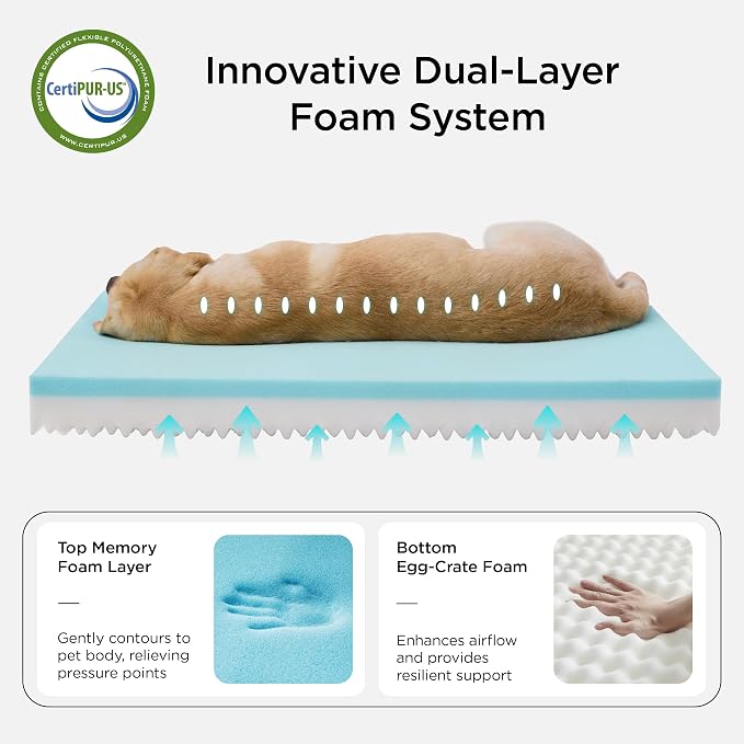 Bedsure Memory Foam Dog Bed Medium Size Dogs- Orthopedic Pet Beds - Image 2