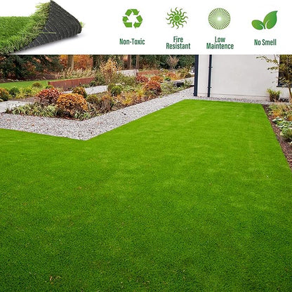 Artificial Grass Rug Outdoor Indoor 3FTX88FT Fake Grass Carpet Green Synthetic - Image 7
