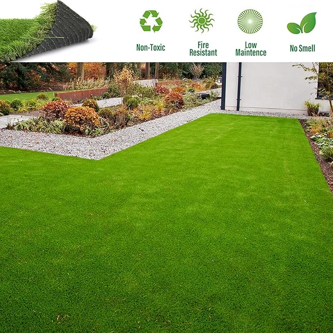 Artificial Grass Rug Outdoor Indoor 7FTX51FT Fake Grass Carpet Green Synthetic - Image 7