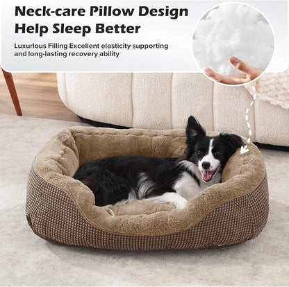 INVENHO Small Dog Bed Washable Orthopedic Calming Warming Durable Pet Bed - Image 3