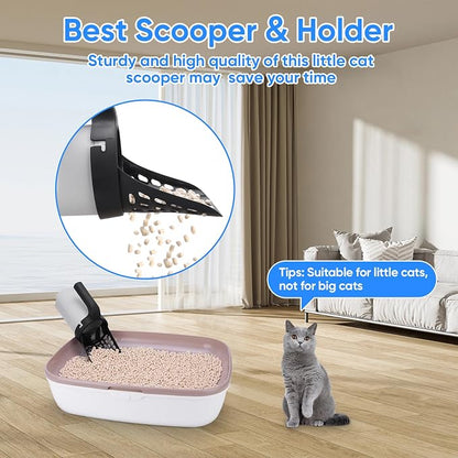 MYPIN Cat Litter Scooper with Holder, Upgraded Cat Litter Shovel with Bags and - Image 2